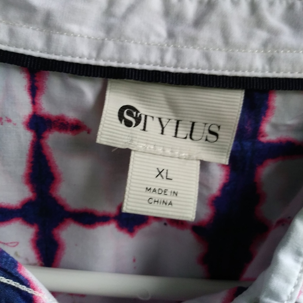 Stylus Women's SZ XL Long Sleeve Button Up Top - Picture 5 of 7